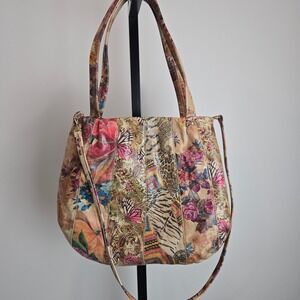 Etui London Real Leather Patchwork Butterfly Floral Shoulder Crossbody Bag Y2K